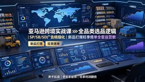 亚马逊跨境实战课:全品类选品逻辑|SP/SB/SD广告精细化|新品打爆旺季爆单全套运营教程-资源站