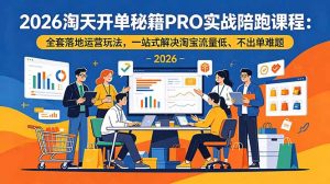 2026淘天开单秘籍PRO实战陪跑课程-更新：全套落地运营玩法，一站式解决淘宝流量低、不出单难题-资源站