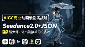 AIGC商业动画漫剧实战班-更新:Seedance2.0+JSON分镜大师,做出能接单的广告片-资源站