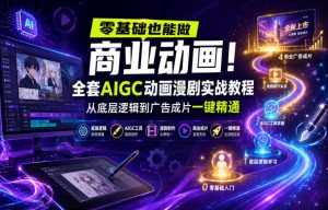 零基础也能做商业动画!全套AIGC动画漫剧实战教程,从底层逻辑到广告成片一键精通(更新0715)-资源站