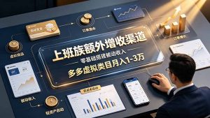 上班族额外增收渠道，零基础搭建被动收入，多多虚拟类目月入 1-3 万-资源站