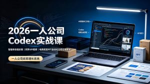 2026一人公司Codex实战课◆智能体技能封装|即梦API视频|电商视觉PPT自动化全套实操教学-资源站
