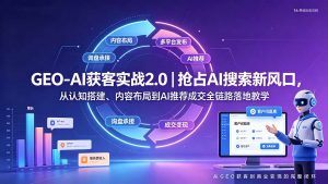 GEO-AI获客实战｜抢占AI搜索新风口，从认知搭建、内容布局到AI推荐成交全链路落地教学-资源站