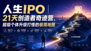 人生IPO︱21天创造者奇迹营，超级个体升级打怪的极简地图-资源站