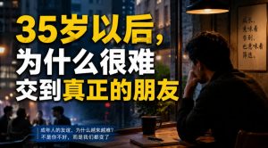 付费文章：35岁以后，为什么很难交到真正的朋友-资源站