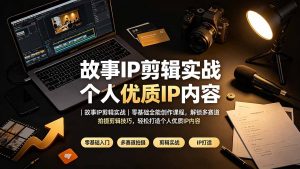 故事IP剪辑实战｜零基础全能创作课程，解锁多赛道拍摄剪辑技巧，轻松打造个人优质IP内容-资源站