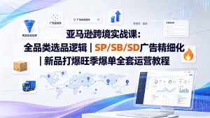 亚马逊跨境实战课-更新：全品类选品逻辑｜SP/SB/SD广告精细化｜新品打爆旺季爆单全套运营教程-资源站