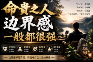 付费文章:命贵之人,边界感一般都很强-资源站