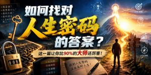 付费文章：如何找对人生密码的答案？这一篇让你比90%的大师还厉害！-资源站