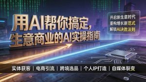 用AI帮你搞定，生意商业的AI实操指南，开启新生意时代，重构增长新范式，解锁AI时代决胜法则-资源站