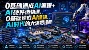 0基础速成AI编程+AI硬件造物课，0基础速成AI造物，AI时代的大满贯课程-资源站