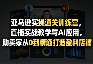 亚马逊实操通关训练营,直播实战教学与AI应用,助卖家从0到精通打造盈利店铺(更新8月8日)-资源站