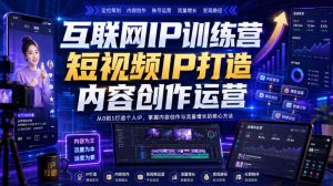 互联网IP训练营,短视频IP打造,内容创作运营-资源站