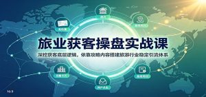 旅业获客操盘实战课:深挖获客底层逻辑,依靠攻略内容搭建旅游行业稳定引流体系-资源站