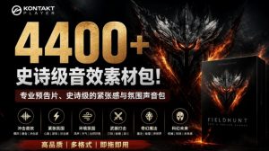 4400+个史诗级音效素材包!专业预告片、史诗级的紧张感与氛围声音包,中文分类,超级精选包-资源站