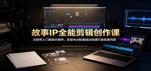 故事IP全能剪辑创作课:从软件入门到成片制作,实拍与AI配音结合快速打造优质内容-资源站
