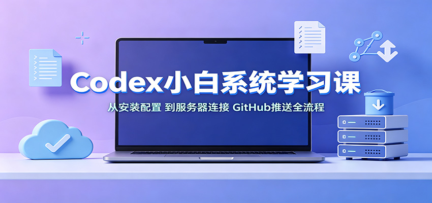 Codex小白系统学习课:小从安装配置,到服务器连接、GitHub推送全流程-资源站