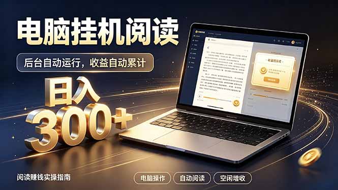 看小说也有收益？自动化流程，轻松日入300+-资源站