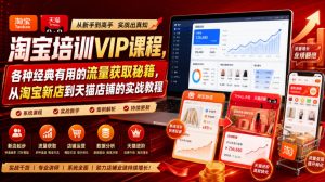 淘宝培训VIP课程,各种经典有用的流量获取秘籍,从淘宝新店到天猫店铺的实战教程(更新08月12日)-资源站