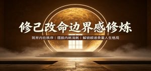 修己改命边界感修炼：筑牢内在秩序，摆脱内耗消耗，解锁顺遂贵重人生格局-资源站