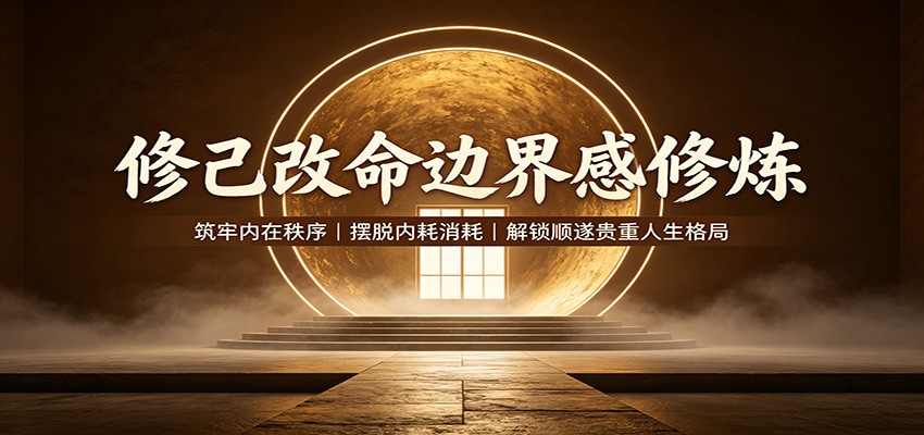 修己改命边界感修炼：筑牢内在秩序，摆脱内耗消耗，解锁顺遂贵重人生格局-资源站