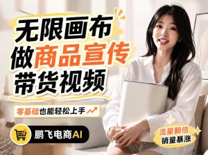 不用模特不用拍，AI生成电商带货视频｜无限画布从0到1搭建教程，全程实操演示，新手也能跟着落地-资源站