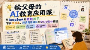 给父母的AI教育应用课:从DeepSeek到豆包扣子,学会错题本、阅读英语辅导与学习智能体搭建-资源站