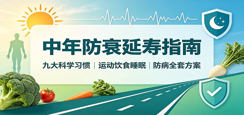 中年防衰延寿指南：九大科学习惯，运动饮食睡眠防病全套方案-资源站