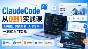 ClaudeCode从0到1实战课,AI编程、网页开发、AI影音设计一站式入门实战-资源站
