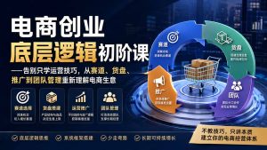电商创业底层逻辑初阶课——告别只学运营技巧,从赛道、货盘、推广到团队管理重新理解电商生意-资源站