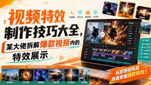 视频特效制作技巧大全,某大佬拆解爆款视频内的特效展示-资源站