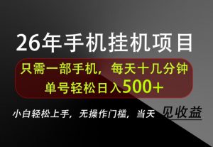 长期稳定可做,只需一部手机!单号轻松日入500+,不搞套路,只讲干货!【揭秘】-资源站