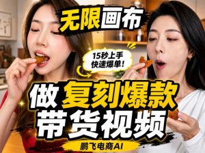 无限画布实操教程，搭一个炸裂级黑科技工作流——一键复刻爆款带货视频-资源站