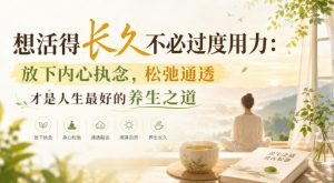 付费文章:想活得长久不必过度用力:放下内心执念,松弛通透才是人生最好的养生之道-资源站