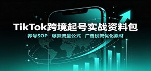 TikTok跨境起号实战资料包：养号SOP，爆款流量公式，广告投流优化素材-资源站