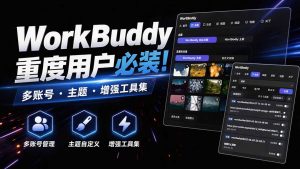 WorkBuddy重度用户必装！多账号·主题·增强工具集，零侵入、零重签名，WorkDaddy-资源站