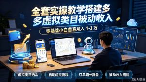全套实操教学搭建多多虚拟类目被动收入，零基础小白普遍月入 1-3 万-资源站